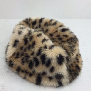 Free People Leopard Print Fuzzy Hat